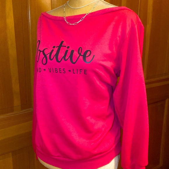 POSITIVE VIBES Drop Shoulder Sweatshirt. - Picture 15 of 16